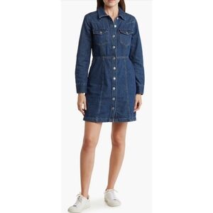 Levi's Western Long Sleeve Button Front Denim Dress